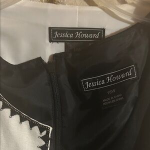 Jessica Howard Black and White Dress with Jacket